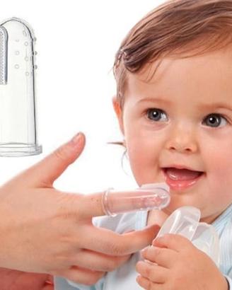 Spazzolino Dito Silicone Bambini Sicuro