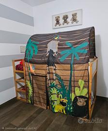 Letto Kura Ikea con tenda giungla