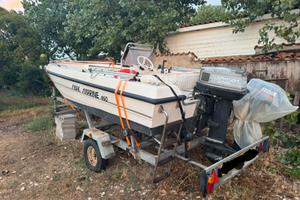 barca Mak 460 con 2 motori 25hp+7hp e carrello