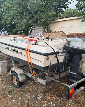 barca Mak 460 con 2 motori 25hp+7hp e carrello