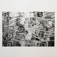 Stampa fotografica banconote vintage 45x30 cm quad