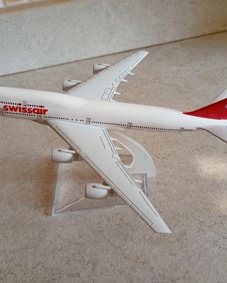 Modellino aerio svizzero Swiissair da collezione 