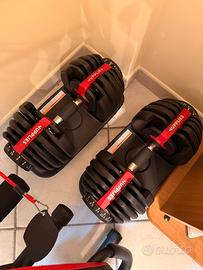 Manubri con peso intercambiabile 2.5/24 kg + panca