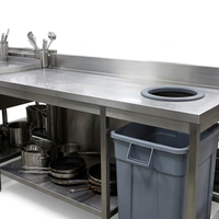 Banco da lavoro con foro bidone - 140x70x85 cm