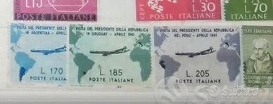 Collezione francobolli Repubblica con Gronchi