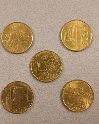 Lotto 200 Lire S. Marino-1989/1992/1993/1994/1996