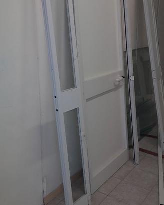 Parete divisoria ufficio in alluminio con porta e