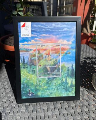 Quadro espositivo Carte pokemon  Victini Cornice