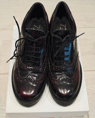 inglesine con tacchetto - taglia 37 - bordeaux