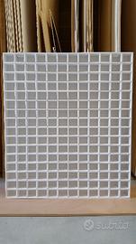 Grande bacheca portaoggetti casellario in legno di