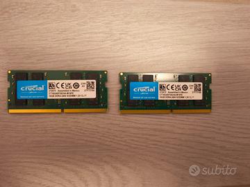 Kit RAM Crucial da 32GB (2 moduli da 16GB)