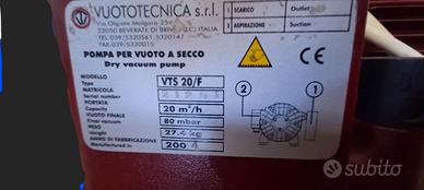 Pompa x vuoto a secco