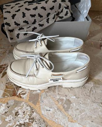 Mocassini in pelle colore panna Weekend Max Mara