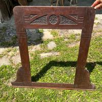 Specchiera in legno con intarsio 