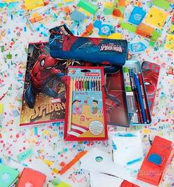 kit scuola bambino spiderman 