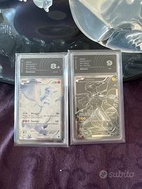 Zekrom 9 Reshiram 8.5 Full Art Rare Graded ITA