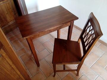 4 scrivanie in legno 74x46 stile rustico