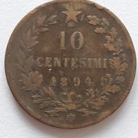 10 centesimi 1894 BI Birmingham Umberto I