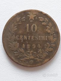 10 centesimi 1894 BI Birmingham Umberto I