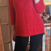 Maglione Zara in misto mohair rosso