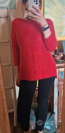 Maglione Zara in misto mohair rosso