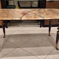 Tavolino da salotto con ripiano in marmo 