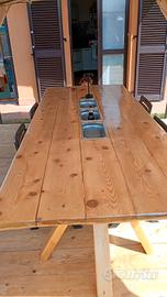 tavolo da giardino in legno 