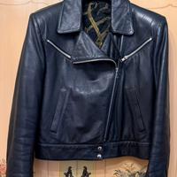 Giubbotto donna in pelle nera