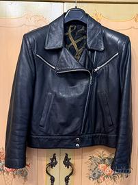 Giubbotto donna in pelle nera