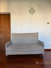 Divano letto 2 posti Beliani  tessuto beige