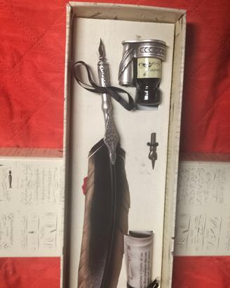 Questo è un set di penna d'oca e inchiostro per ca