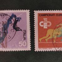 Francobolli Campionati Europei di Atletica Roma 74