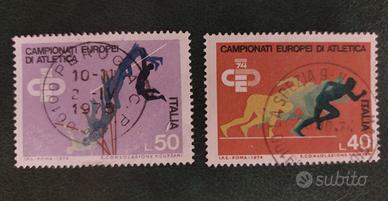Francobolli Campionati Europei di Atletica Roma 74