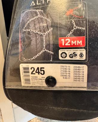 Catene da neve Althura 12mm mis. 245 mai usate NEW