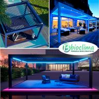Pergole bioclimatiche lamelle 6x4 motorizzate LED