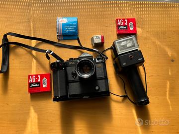 Canon F1 Lake Placid 1980 + Flash Braun 380 BVC