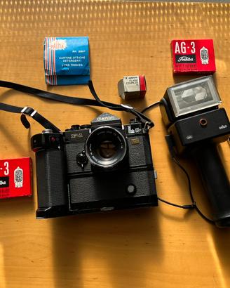 Canon F1 Lake Placid 1980 + Flash Braun 380 BVC