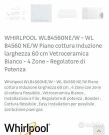 Piano induzione whirpool 4 Fuochi NUOVO