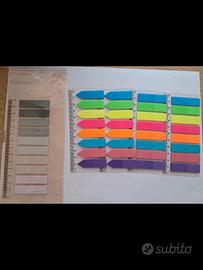  Sticky notes etichette colorate adesive segnalibr