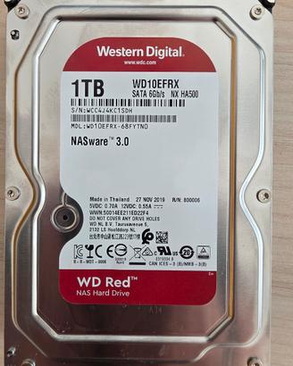 Hard Disk 1TB WD Red per NAS