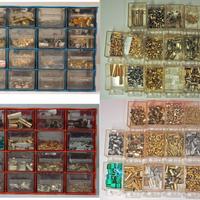 Cassettiere e scatola con minuterie metalliche