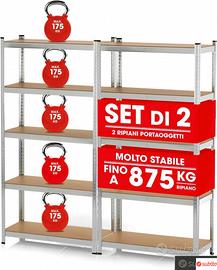 EASYmaxx Set di 2 scaffali per carichi pesanti