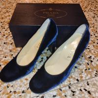 Décolleté Prada Blu Velluto