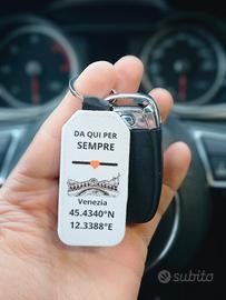 Portachiavi Venezia coordinate “Da qui per sempre”