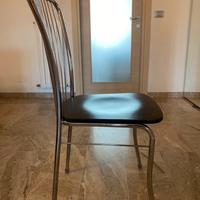 Set di n.7 sedie in alluminio zincato e legno