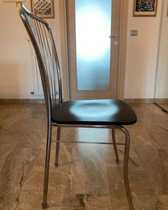 Set di n.7 sedie in alluminio zincato e legno