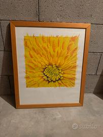 Quadro stampa fiore giallo
