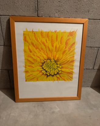 Quadro stampa fiore giallo