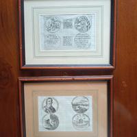 Antiche  incisioni di stampe incorniciate