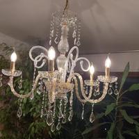 Lampadario cristallo 5 luci